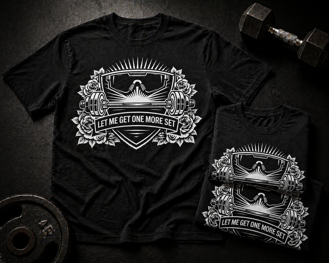 Grit & Roses "Let Me Get One More Set" Gym Tee