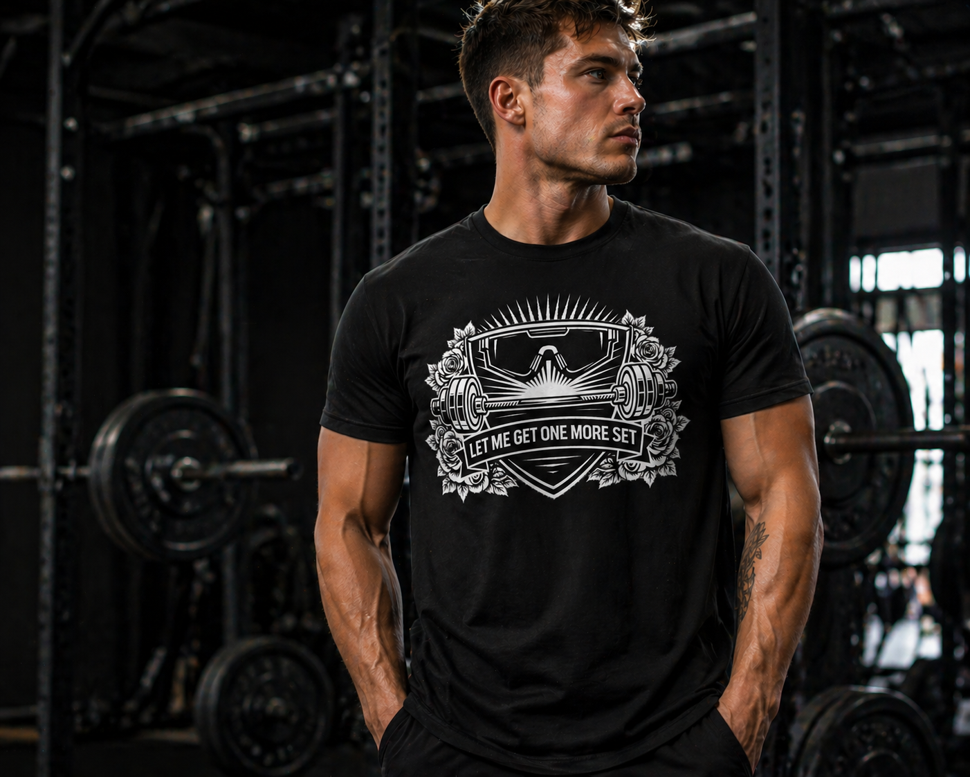 Grit & Roses "Let Me Get One More Set" Gym Tee